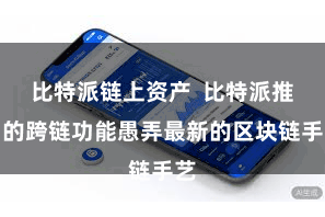 比特派链上资产 比特派推出的跨链功能愚弄最新的区块链手艺